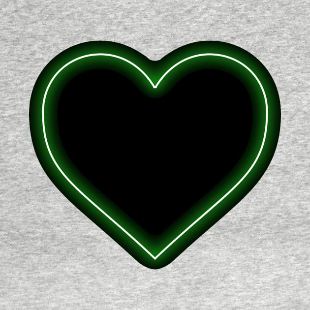 Green Neon Heart - Love Valentines by podartist